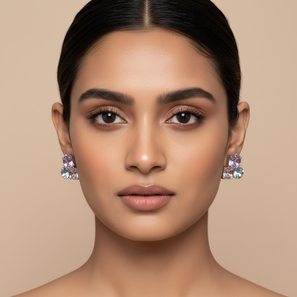 Bling Prism Pink Earrings