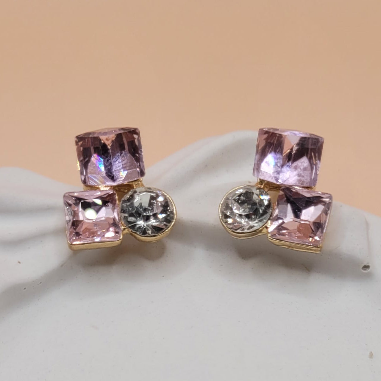 Bling Prism Pink Earrings