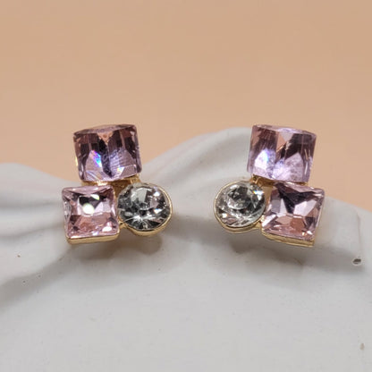 Bling Prism Pink Earrings