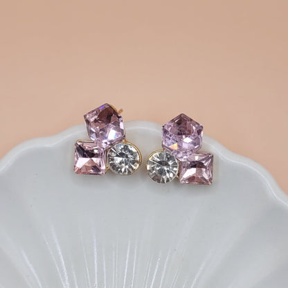 Bling Prism Pink Earrings