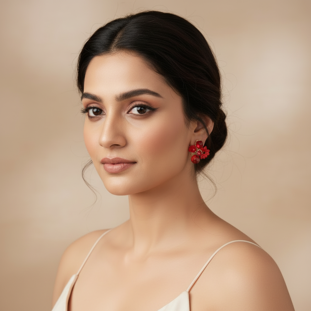 Flower Pink Earrings