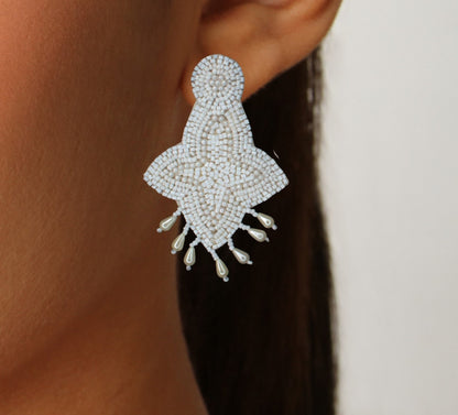 Rashmi Embroidered Earrings : Handmade