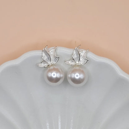 Butterfly Pearl Earrings
