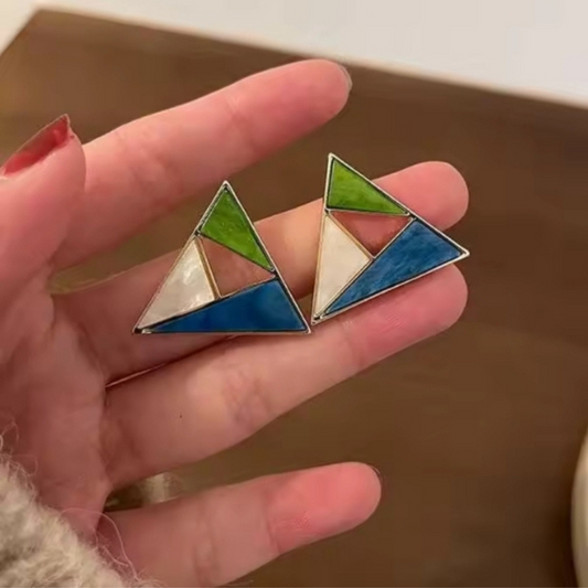 Color the Triangle Earrings