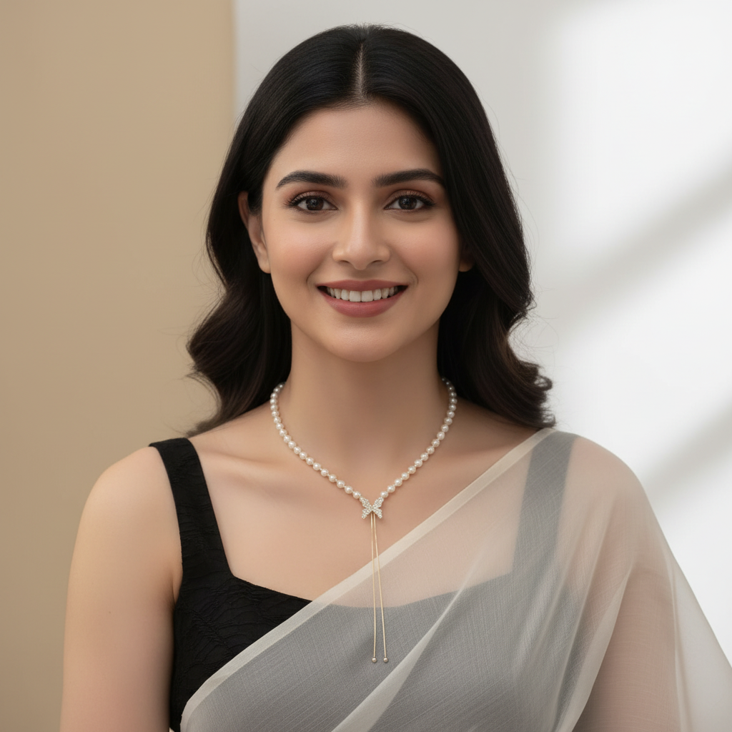 Pearls Butterfly Necklace