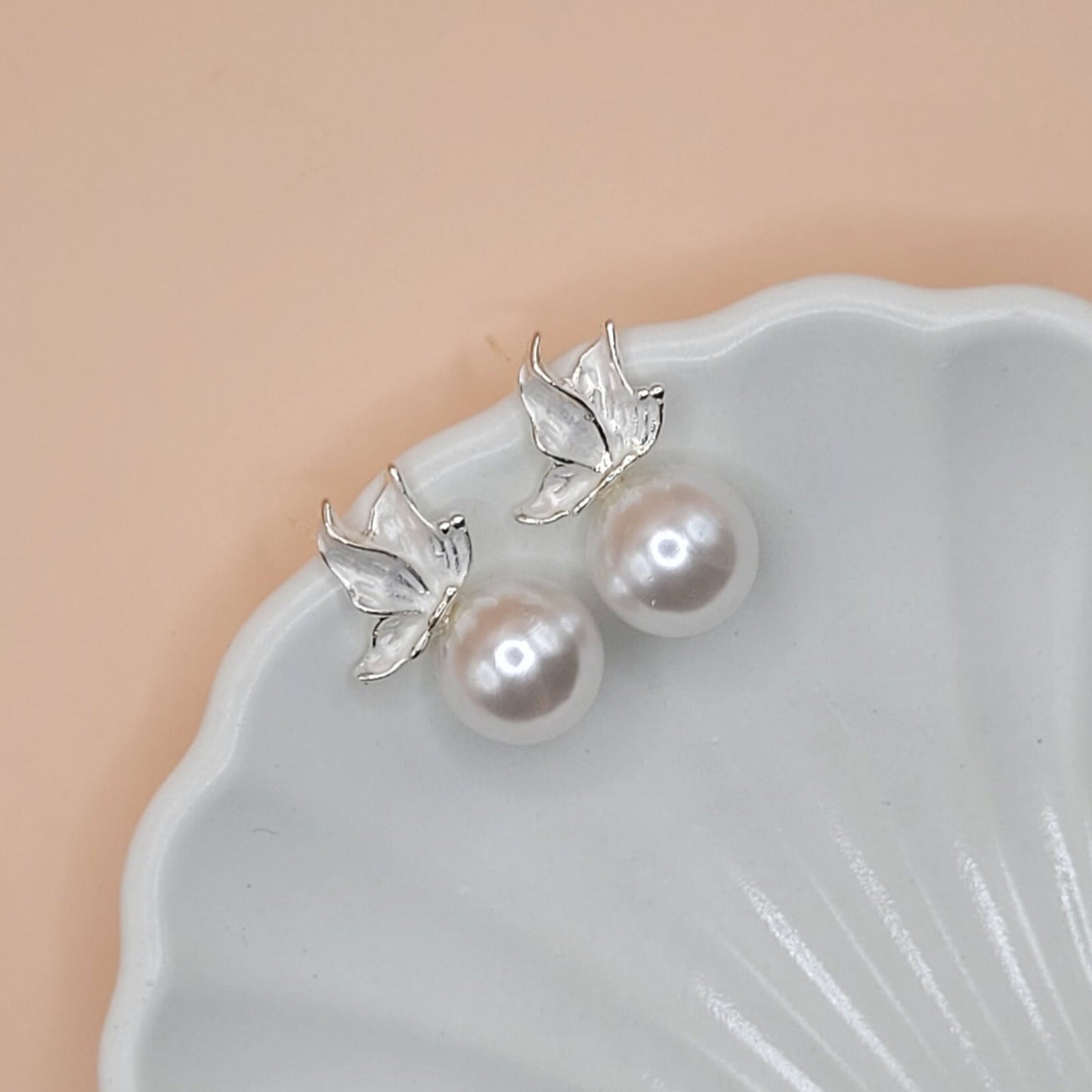 Butterfly Pearl Earrings