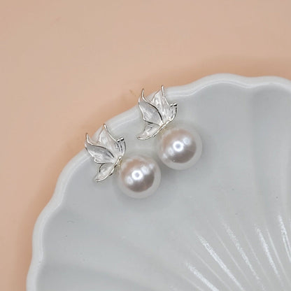 Butterfly Pearl Earrings