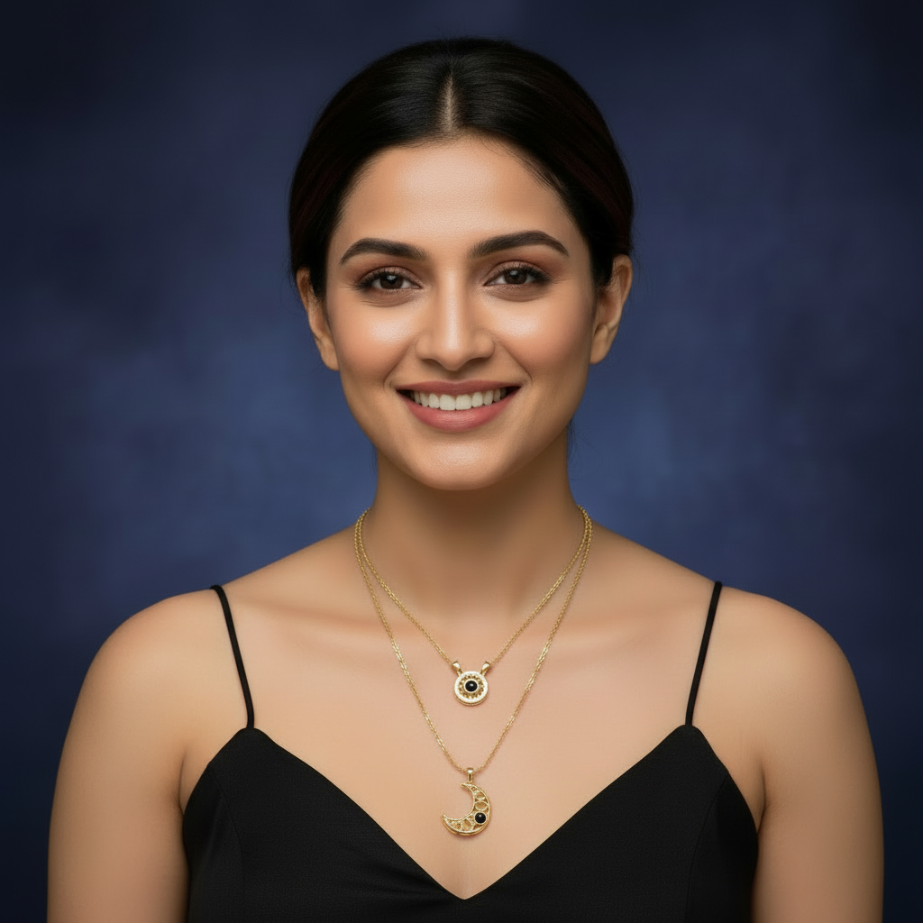 Moon And Star Couple/Friends Necklace