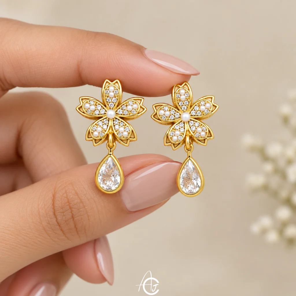Flower Drop Earrings