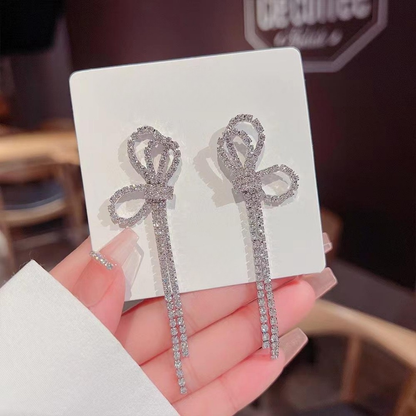 Bling Bow Statement Earrings