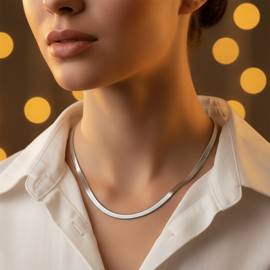 Trendy Fashionista Silver Neckchain