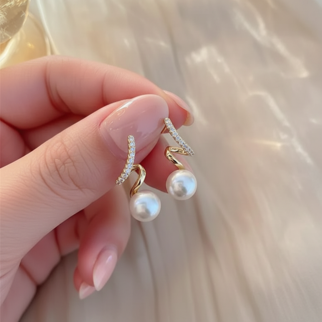 Bling That Pearl Drop Earrings
