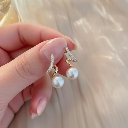 Bling That Pearl Drop Earrings