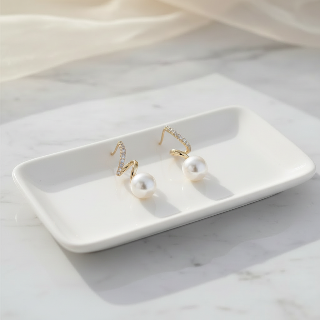 Bling That Pearl Drop Earrings