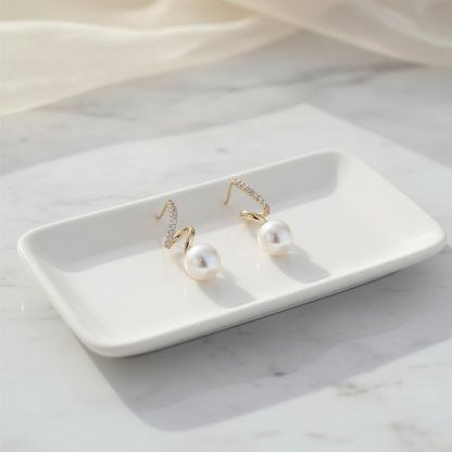 Bling That Pearl Drop Earrings