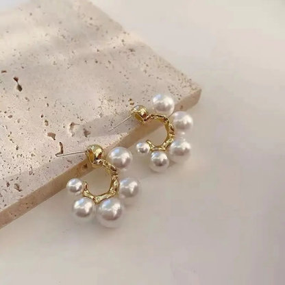 Pretty Pearl Hoop Earrings