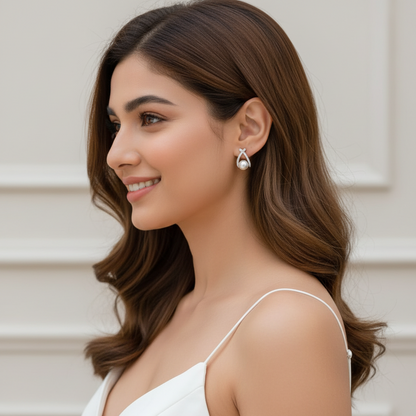 Bling Pearl Earrings