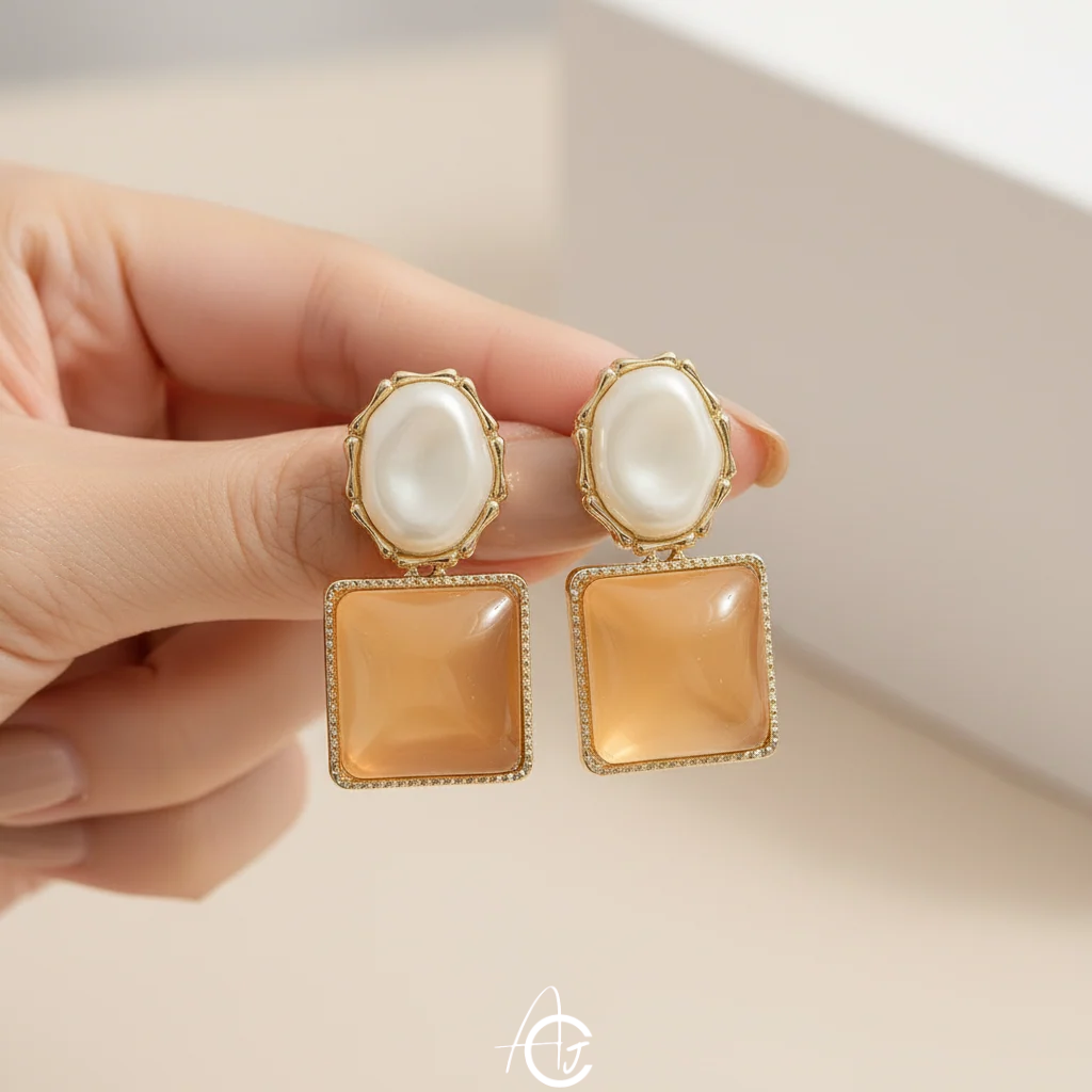 Semi Precious Stone Earrings