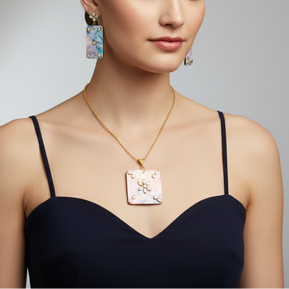 Fluid Necklace Set : Handmade