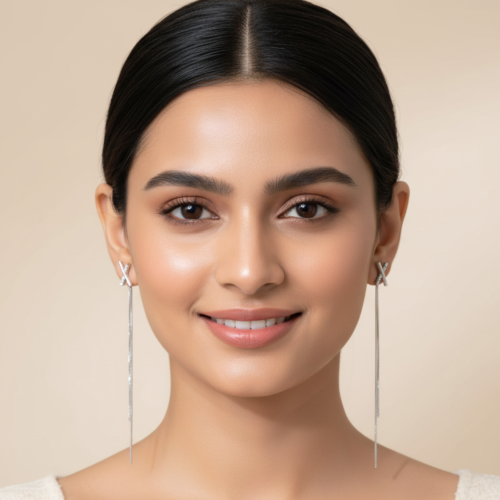 Cross Long Chain Earrings