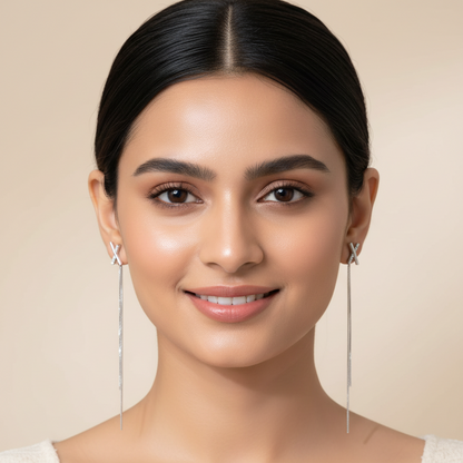 Cross Long Chain Earrings