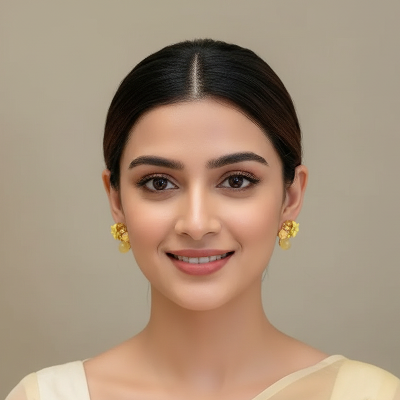 Flower Yellow Earrings