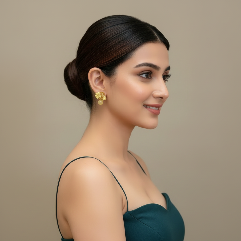 Flower Yellow Earrings