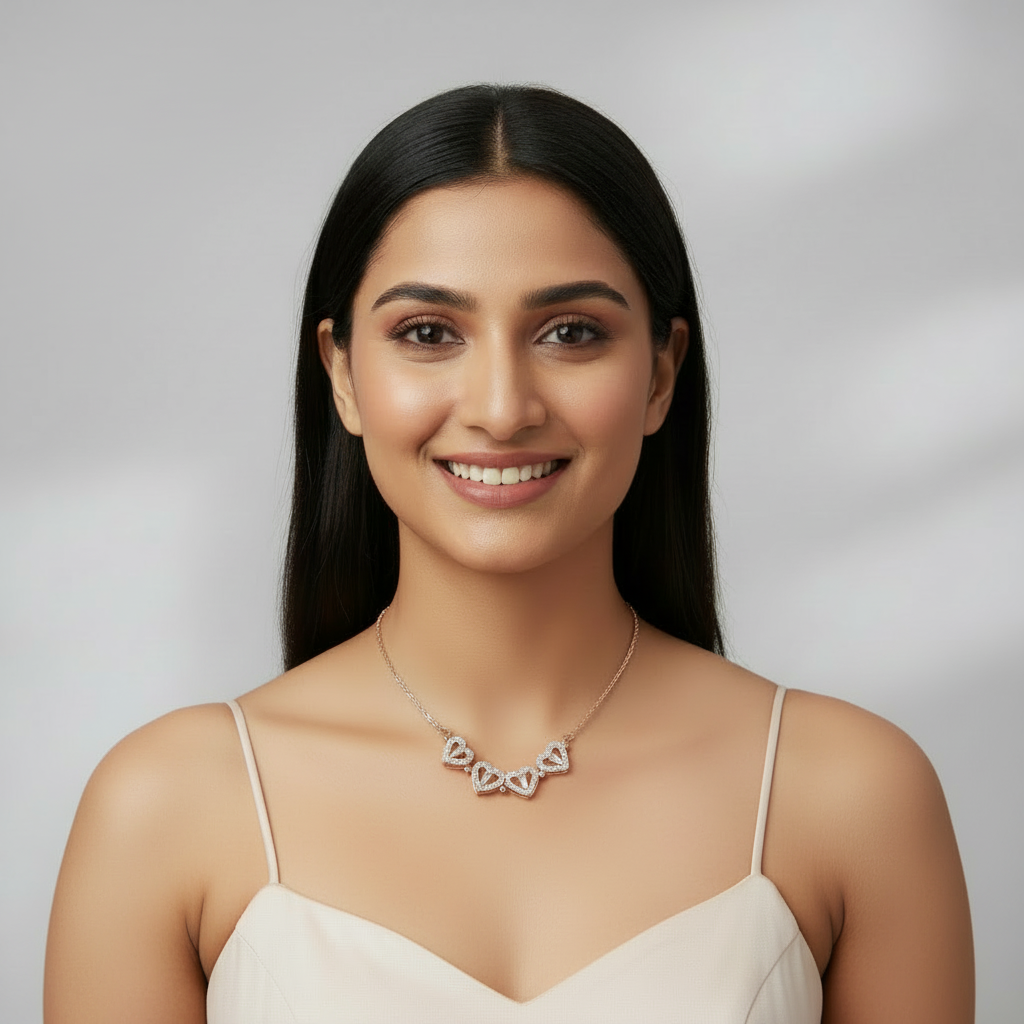 Heart Rose GoldNecklace (worn in 2 ways)