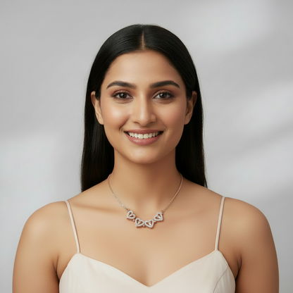 Heart Rose GoldNecklace (worn in 2 ways)