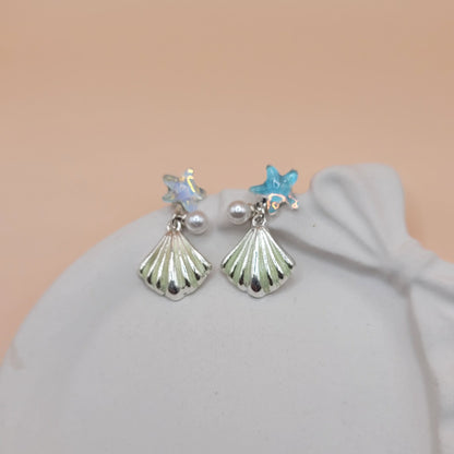 Pearl And Shell Earrings