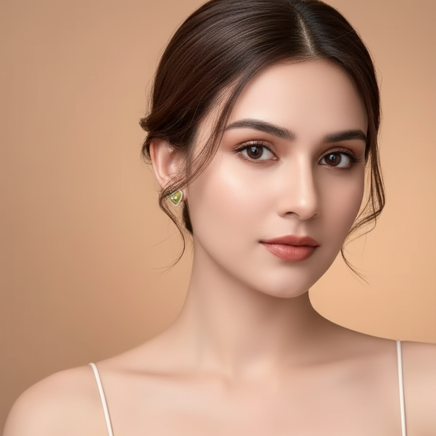 Floral Hearty Green Earrings