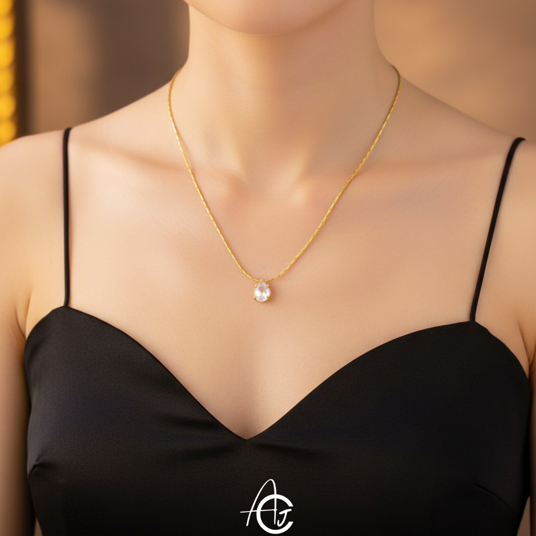 Drop Solitaire Necklace