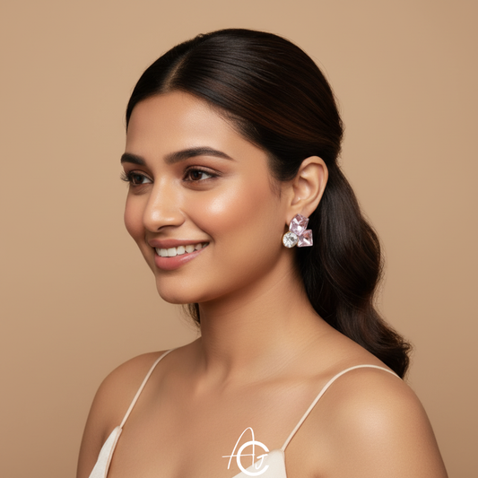 Bling Prism Pink Earrings