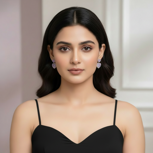 Bling Statement Heart Earrings