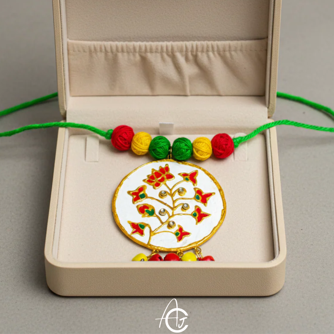 Statement  Necklace, Handpainted : Handmade