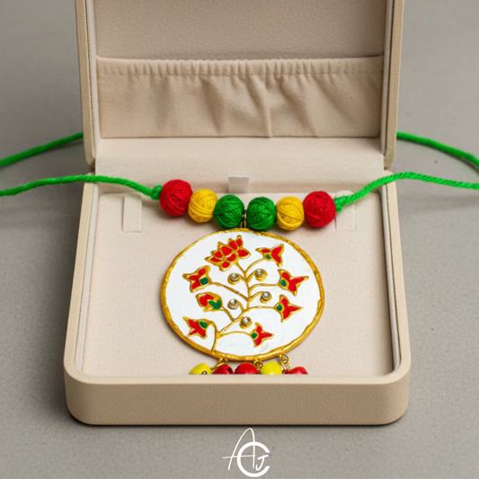 Statement  Necklace, Handpainted : Handmade