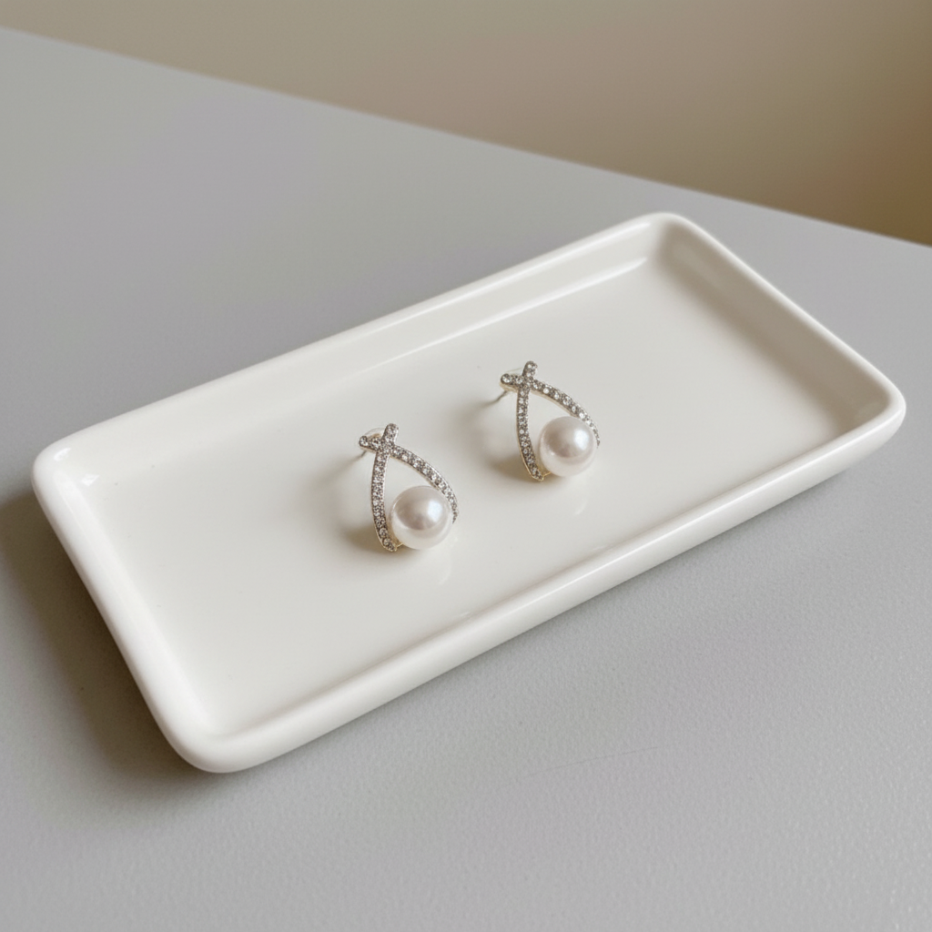 Bling Pearl Earrings