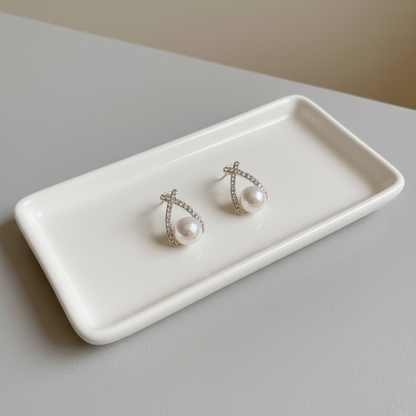 Bling Pearl Earrings