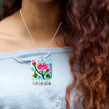 Statement Necklace, Handpainted : Handmade