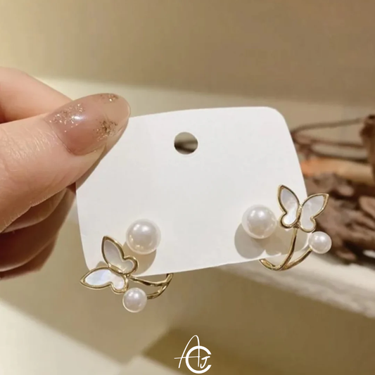 Butterfly Pearl Earrings