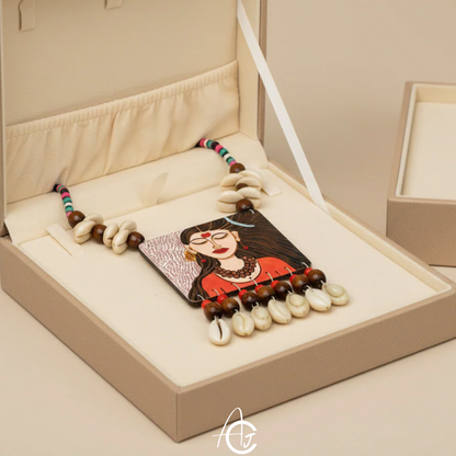 Statement Necklace, Handpainted : Handmade