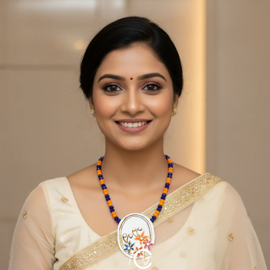 Statement Necklace, Handpainted : Handmade