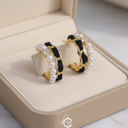 Pretty Pearl Hoop Earrings