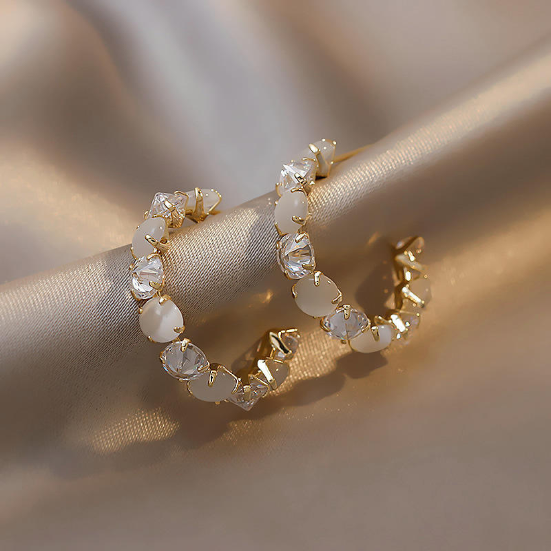 Crystal Statement Hoop Earrings
