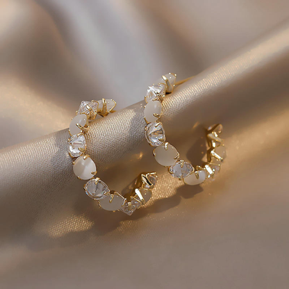 Crystal Statement Hoop Earrings