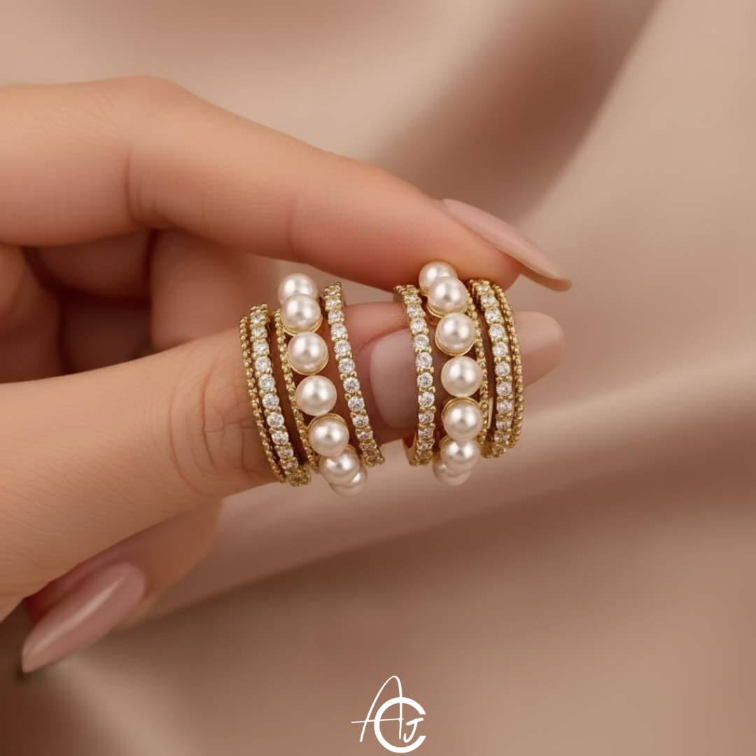 Bling Pearl Earrings
