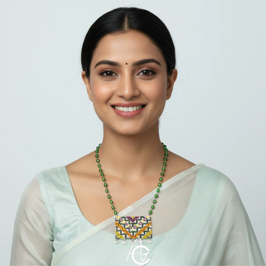 Statement Necklace, Handpainted : Handmade