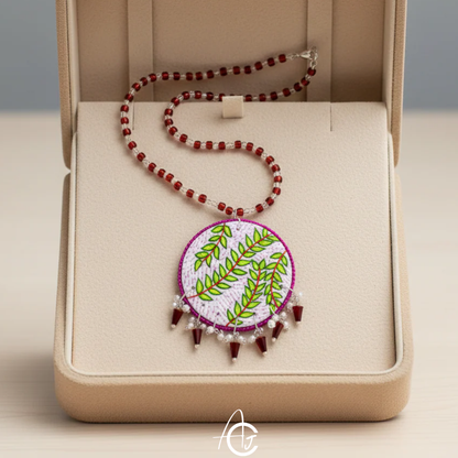 Statement Necklace, Handpainted : Handmade