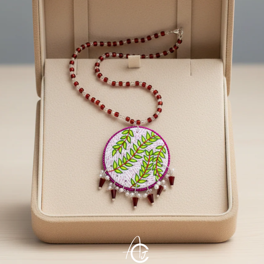 Statement Necklace, Handpainted : Handmade