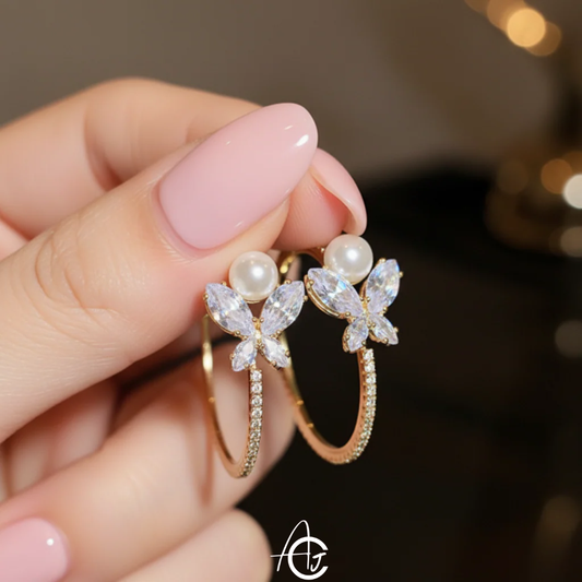 Crystal Butterfly Earrings